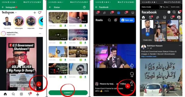 download social media using Xender.