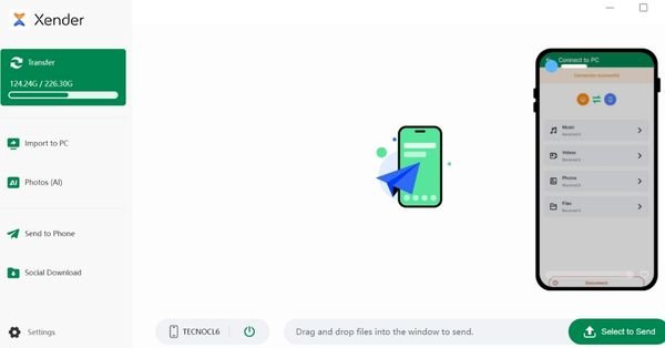 xender web connected