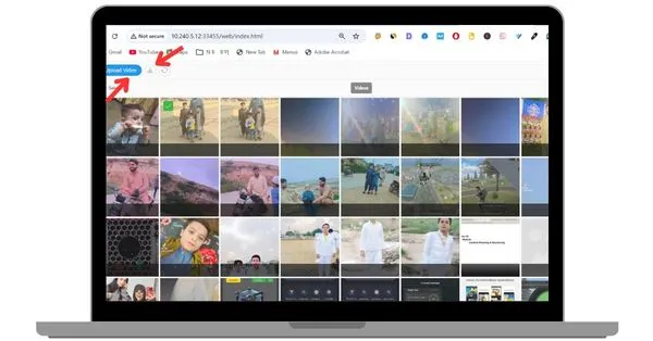 Xender web connected by local IP in browser step-4