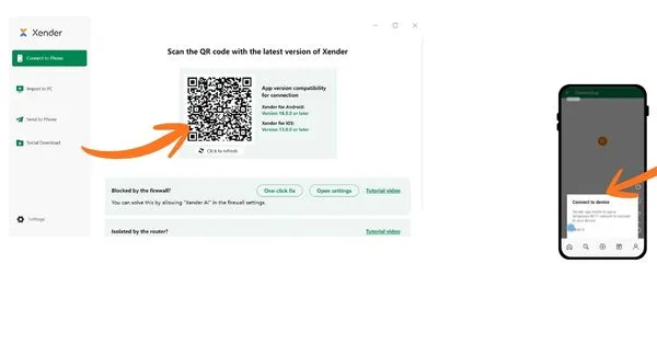 xender web hotspot mode