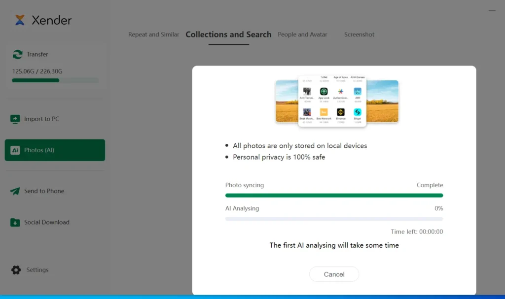 collection and search AI advance features